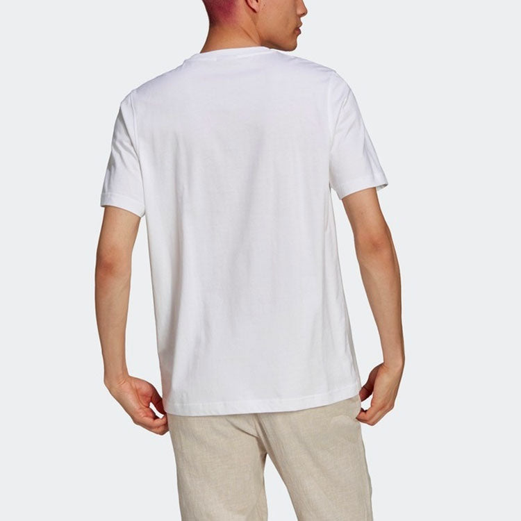 adidas originals Round Neck Pullover Casual Sports Short Sleeve White GN3647