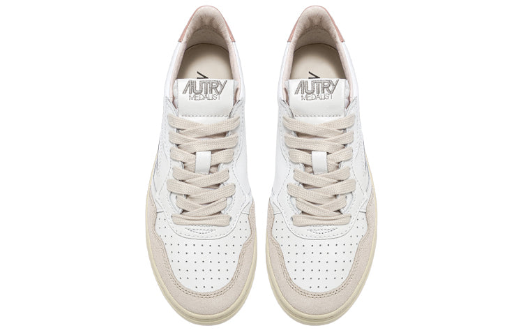 (WMNS) Autry Medalist Low Leather Suede 'White Pink' AULW-LS37
