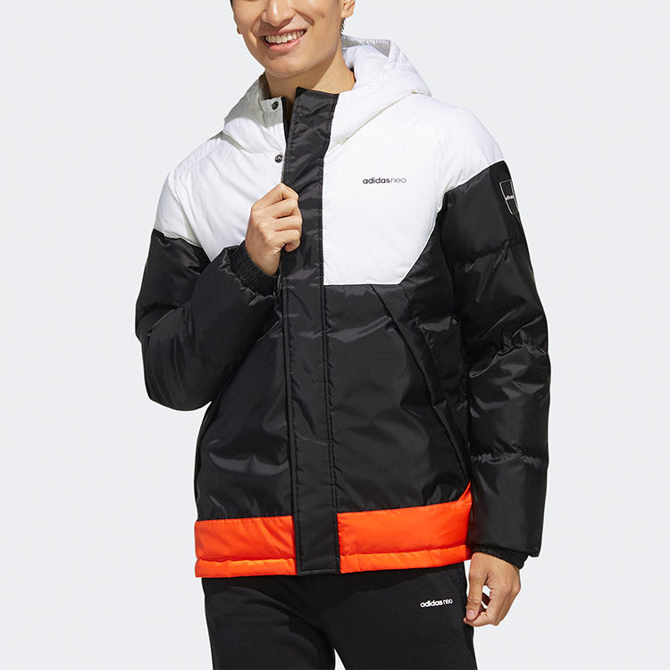 adidas neo protection against cold Stay Warm hooded down Jacket White EI4426