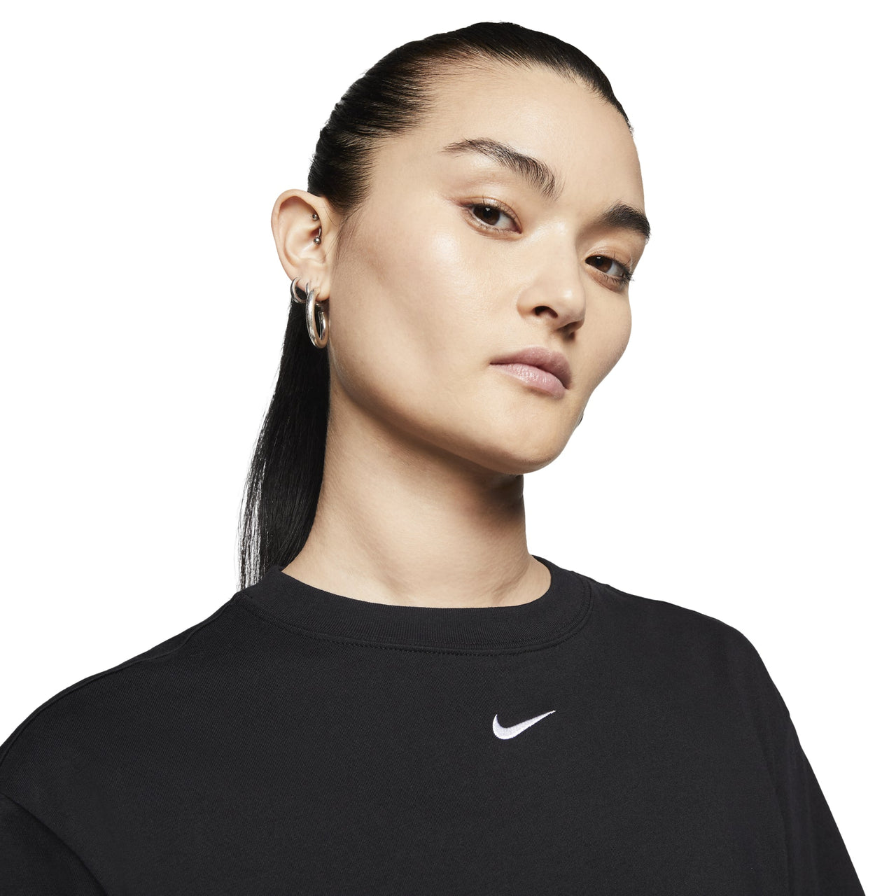 (WMNS) Nike As W Nsw Essntl Casual Sports Round Neck Short Sleeve Black Dress CJ2243-010