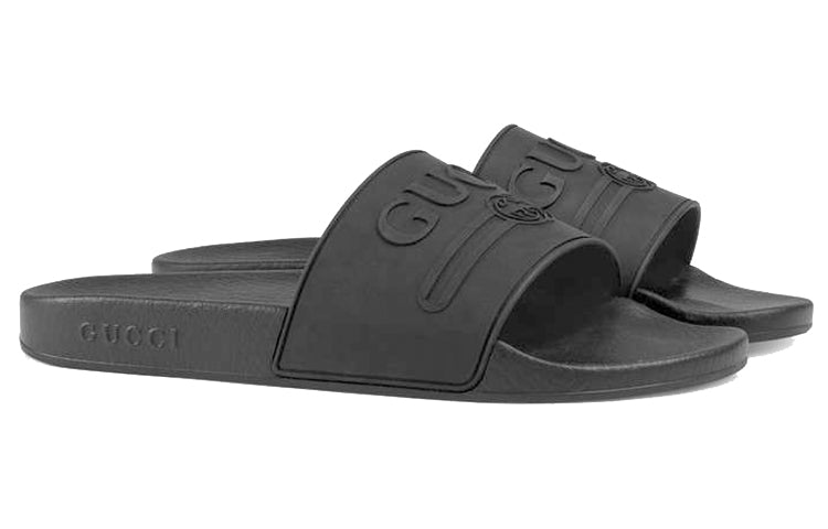 Gucci Logo Rubber Slide 'Black' 522887-JCZ00-1031