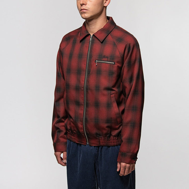 Men's Stussy Plaid Jacket Red/Black 115538