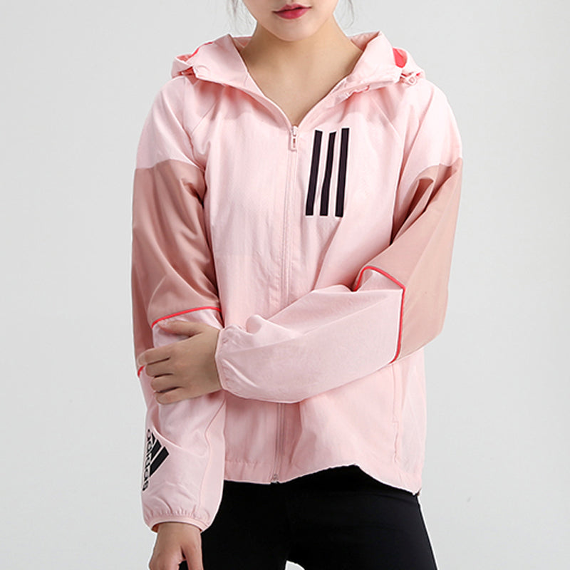 (WMNS) adidas W.N.D. Colorblock Sports Hooded Jacket Pink Red GF0133