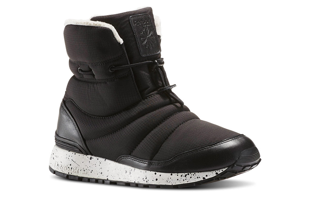 (WMNS) Reebok Gl Puff Boot Running Shoes Black/White AR0606