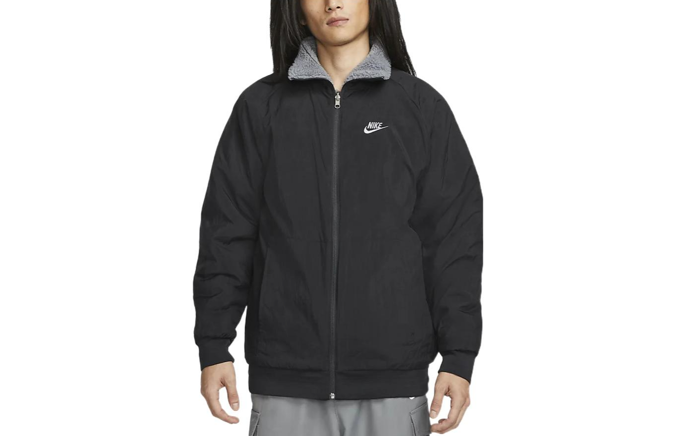 Nike Sportswear Full-Zip Reversible Jacket 'Grey' DZ4713-065