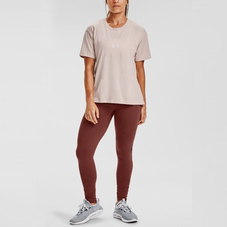 (WMNS) Under Armour Wordmark Graphic Tee 'Nude' 1358657-679