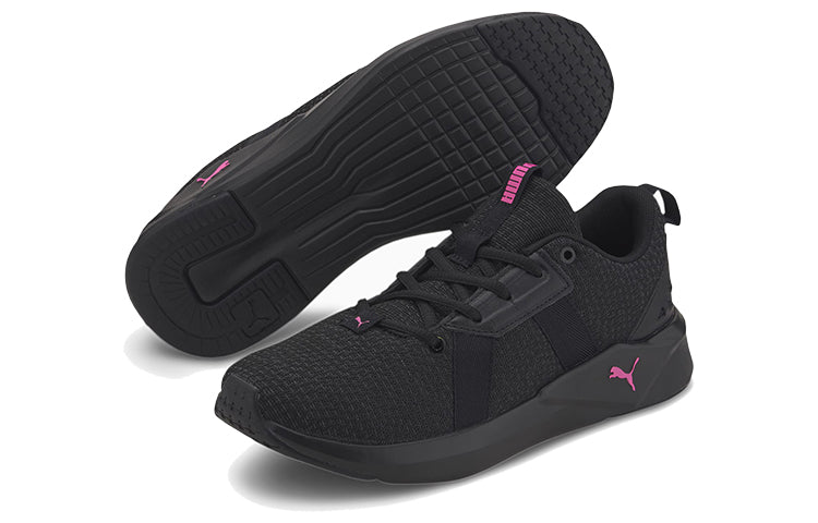 (WMNS) PUMA Chroma Knit Black/Pink Low sneakers 193776-01