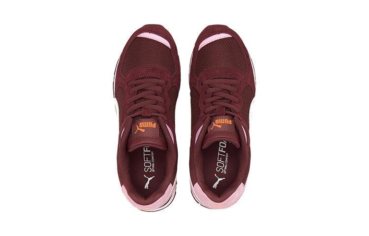 (GS) PUMA Vista Low Top Running Shoes Pink/White/Red 369539-12