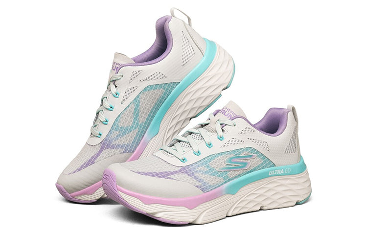 (WMNS) Skechers Max Cushioning Elite Low-Top Running Shoes Grey/Blue 128261-GYLV