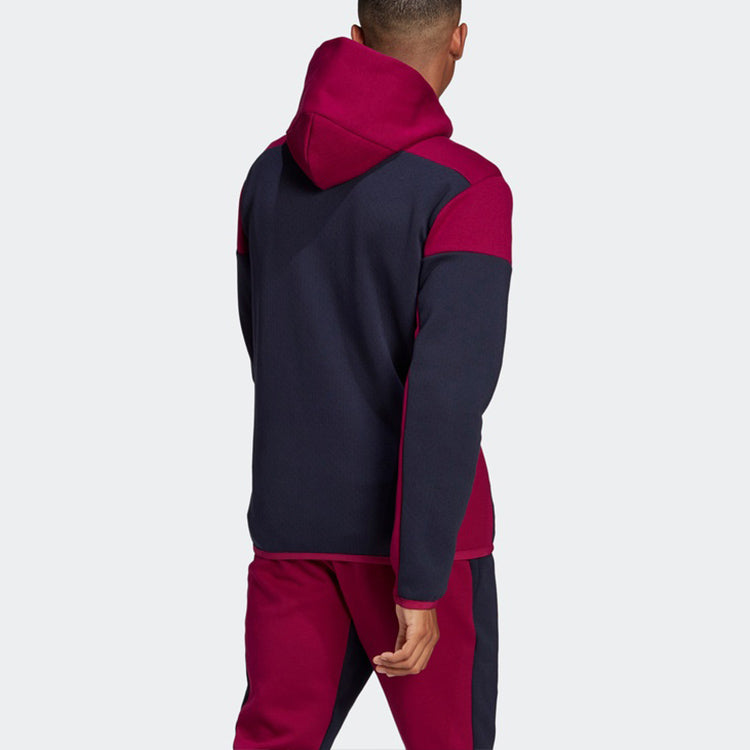 adidas Zne Fz Colorblock Sports Loose Hooded Jacket Blue GM6535