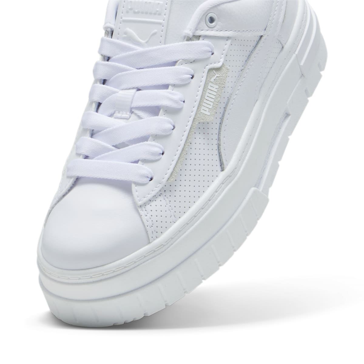 (WMNS) PUMA Mayze Crushed Leather 'White' 396011-01