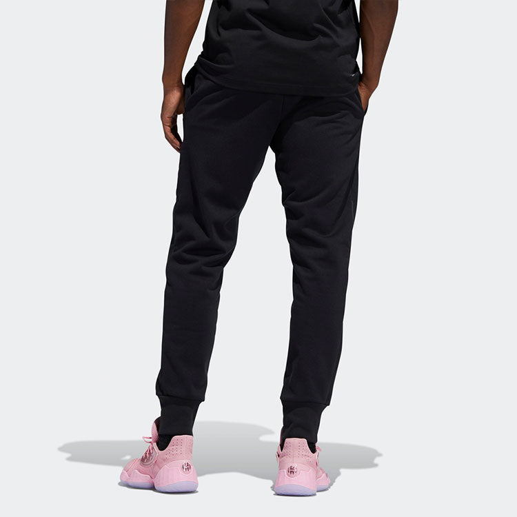 adidas Harden Fle Logo Fleece Lined Casual Sports Pants Black DX6828