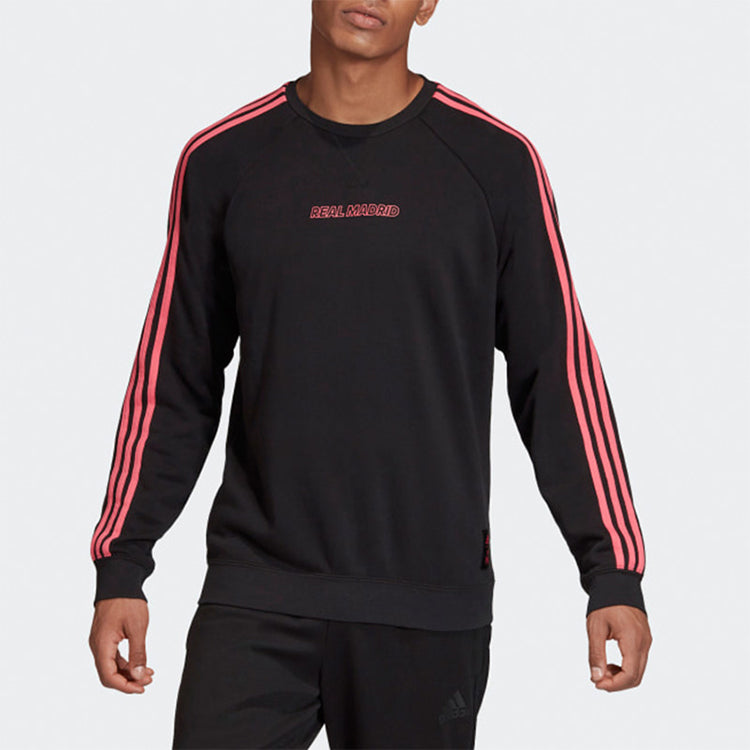 adidas Real Madrid Soccer/Football Sports Pullover Black GH9997