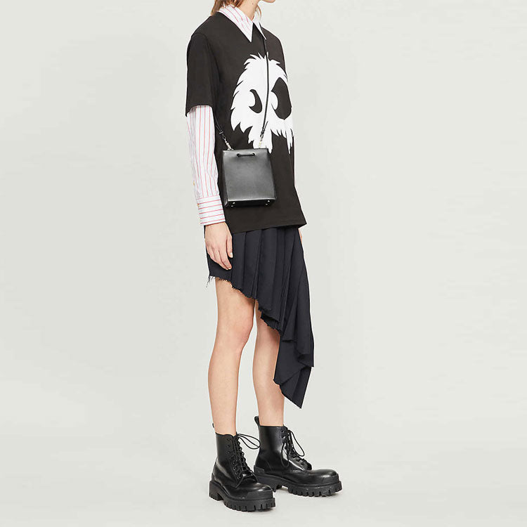 McQ Alexander McQueen Monster Small Monster Printing Short Sleeve Black 583304-ROT49-1011