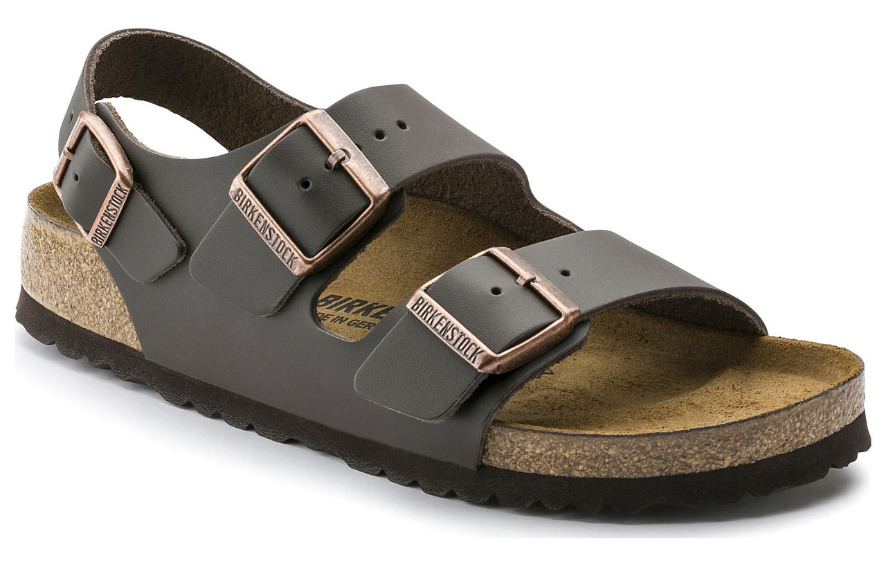 Birkenstock Milano Natural Leather Narrow Fit 'Dark Brown' 0034103