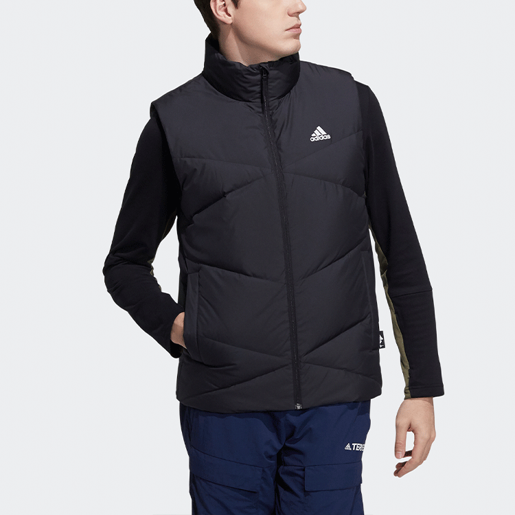 adidas Zjy Graphic Down Vest Asia Sizing 'Black' H20779