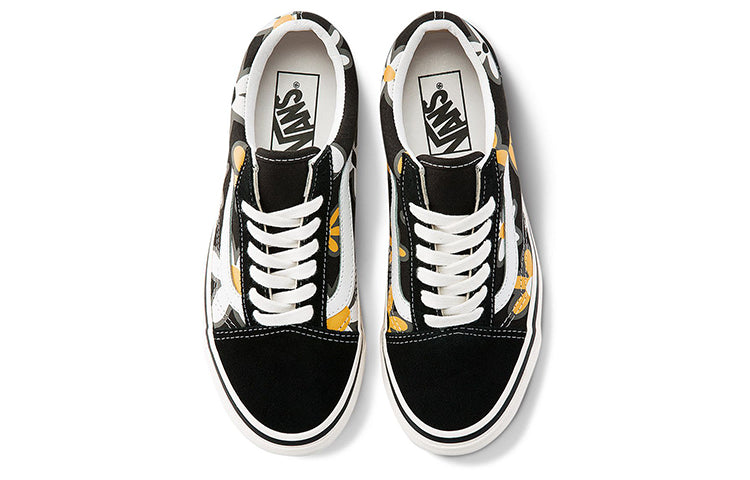 Vans Style 36 Retro Casual Skateboarding Shoes Unisex Black Printing 'Black Yellow White' VN0A38G22T6