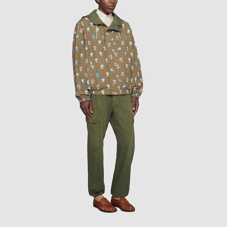 Gucci X Doraemon Reversible Nylon GG Jacket 'Beige Green' 654753-ZAGUC-2138