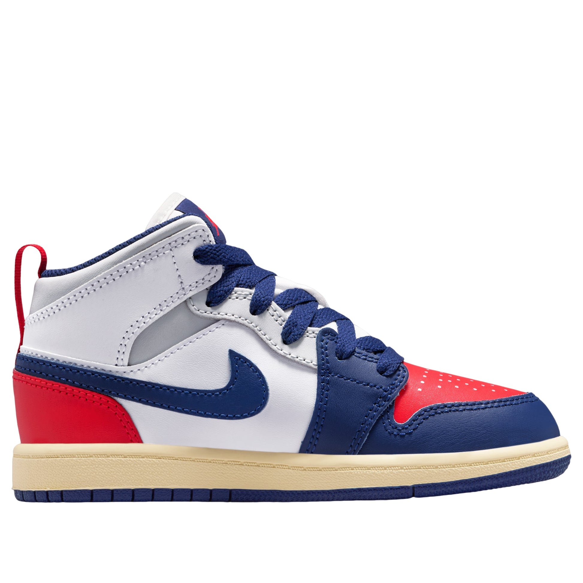 (PS) Air Jordan 1 Mid 'University Red Deep Royal Blue' DQ8424-102