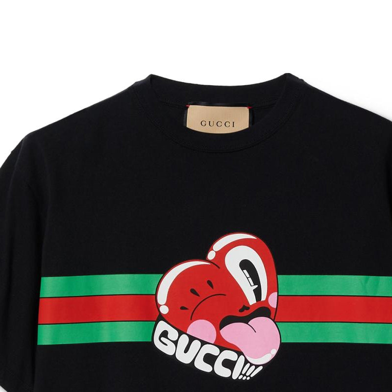 Gucci Graphic Cotton T-shirt 'Black' 785345-XJGIJ-1868