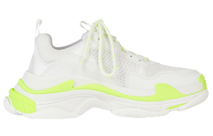 (WMNS) Balenciaga Triple S Sneakers 'White Fluorescent Yellow' 524039W2CA37390