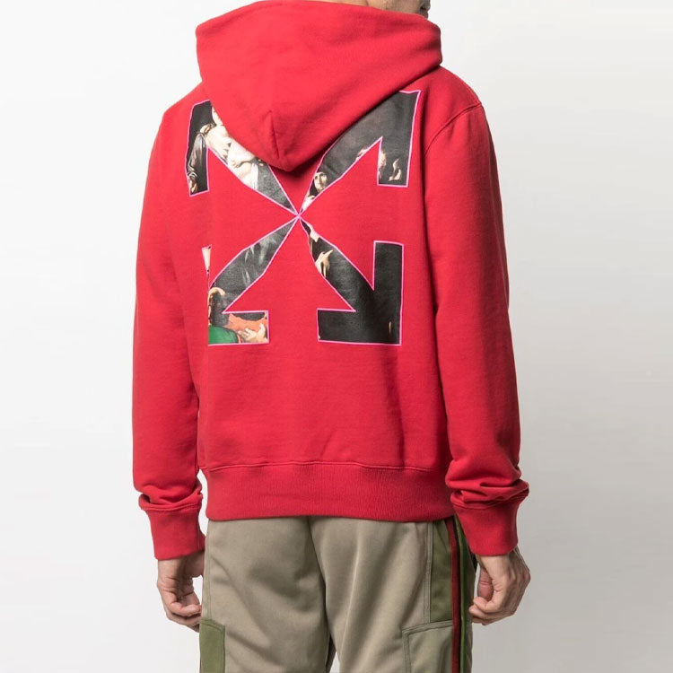 Off-White SS21 Caravaggio Arrow Printing Loose Fit Red OMBB034S21FLE0072501
