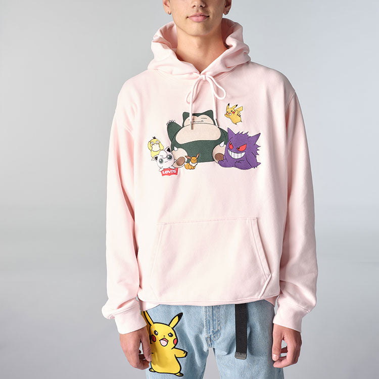 Men's Levis x Pokmon Crossover Cartoon Printing Pink 59216-0003