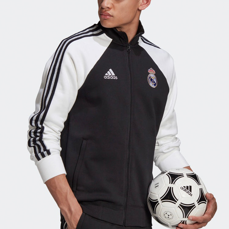 adidas Real Madrid Soccer/Football Sports Jacket Black GI0002