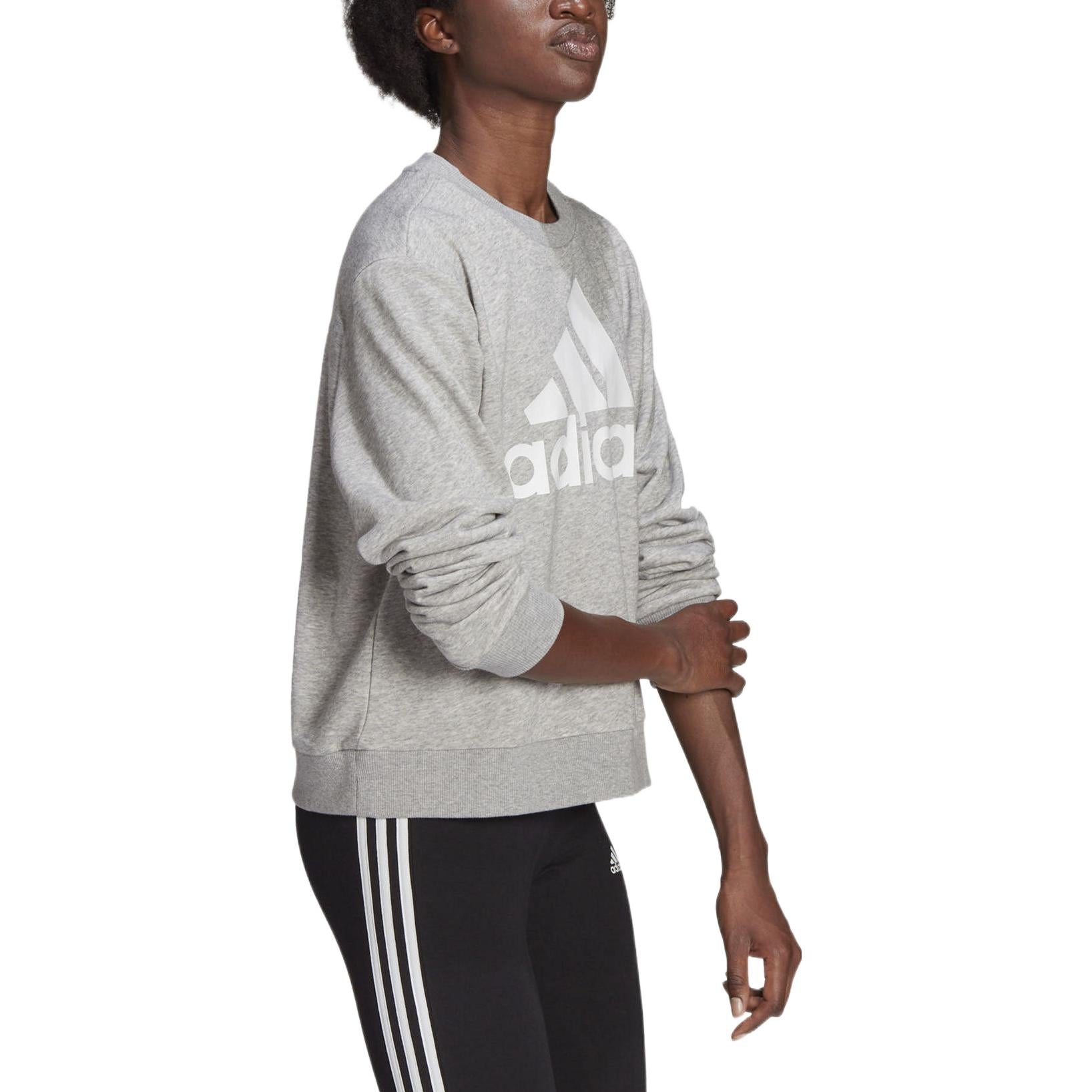 (WMNS) adidas Essentials Logo Loose Jumper 'Grey' HD1753