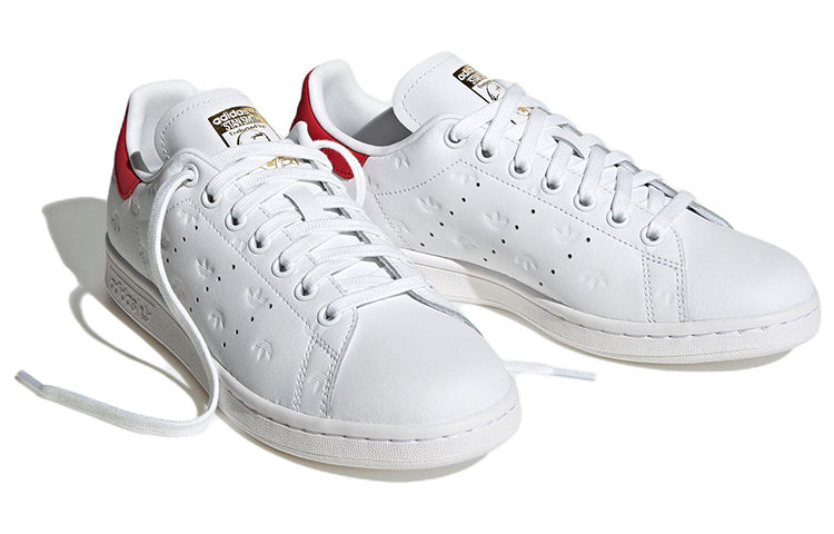 (WMNS) adidas Stan Smith 'Allover Debossed Trefoils - White Scarlet' FZ6370