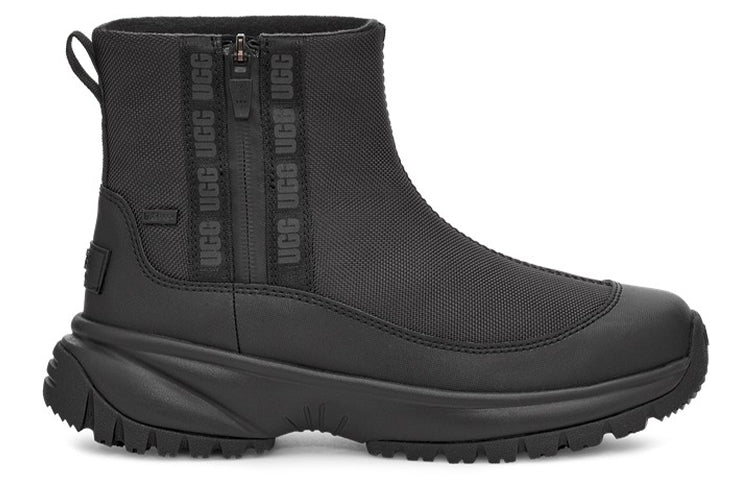 (WMNS) UGG Yose Zip Fleece Lined Snow Boots Black 1112329-BLK
