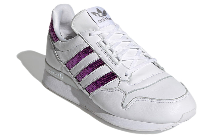 (WMNS) adidas originals ZX 500 Shoes White/Purple G55663