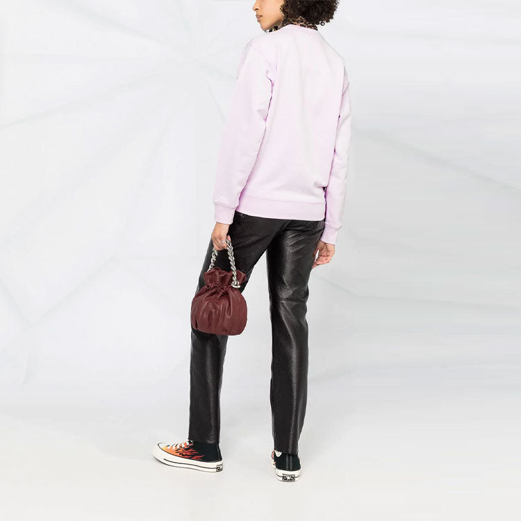(WMNS) KENZO SS21 Embroidery Logo Round-neck Swea Pink FB52SW8244XA-34