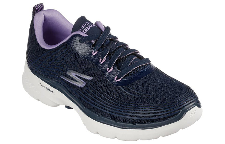 (WMNS) Skechers Go Walk 6 'Black Purple' 124554-NVLV