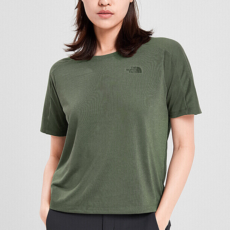 THE NORTH FACE Outdoor hygroscopic Sweat-Wicking Quick Dry Short Sleeve Green 4975-S20-21L