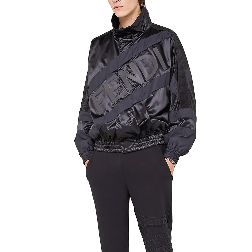Men's FENDI FD High-tech Satin Jacket Black FAA734AD2TF0GME