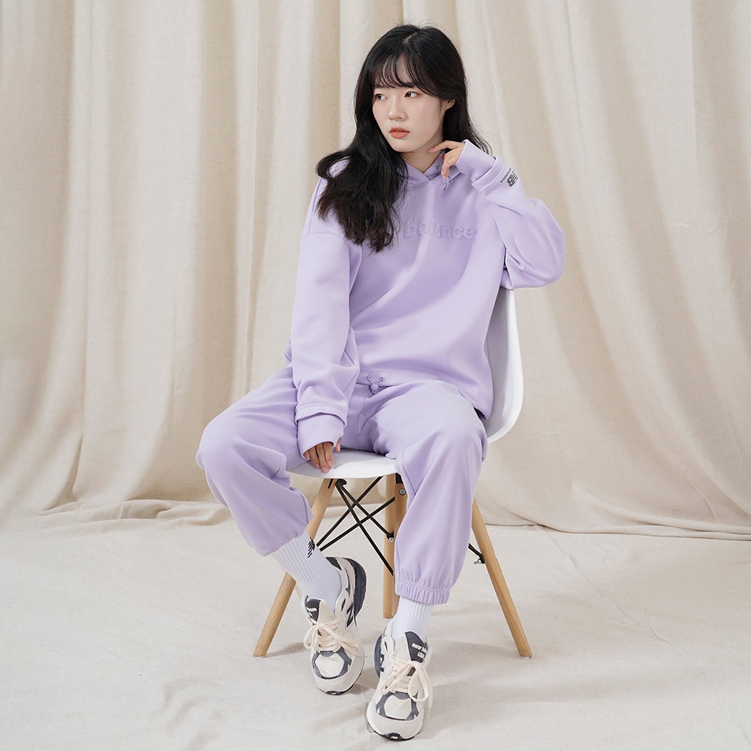 (WMNS) New Balance Casual Logo Hoodie Asia Sizing 'Purple' 5CC39742-DV