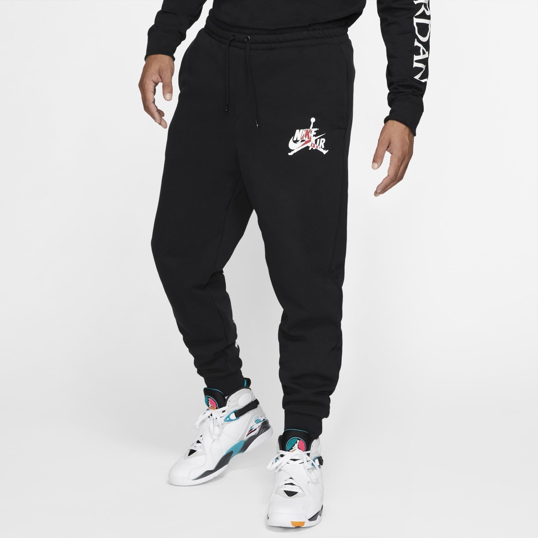 Air Jordan Jumpman Classics Fleece Lined Casual Long Pants Black BV6009-010