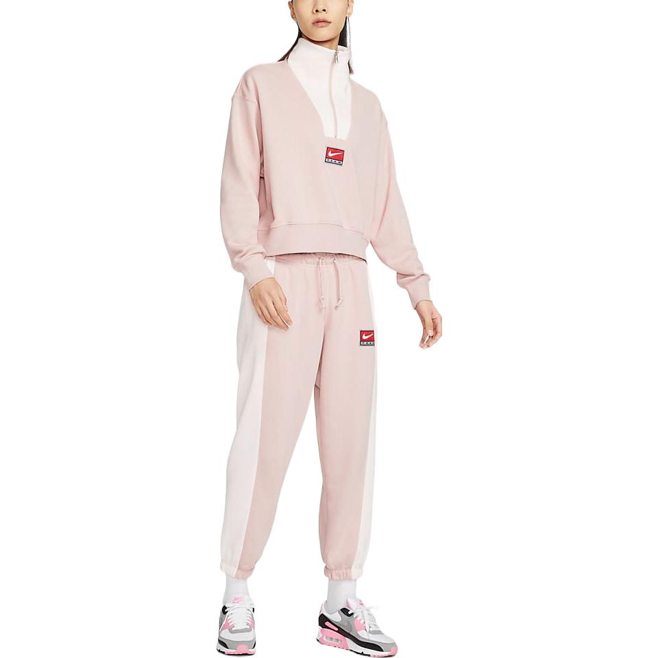 (WMNS) Nike Sportswear Quarter Zip Sweatshirt 'Pink' DQ6944-601