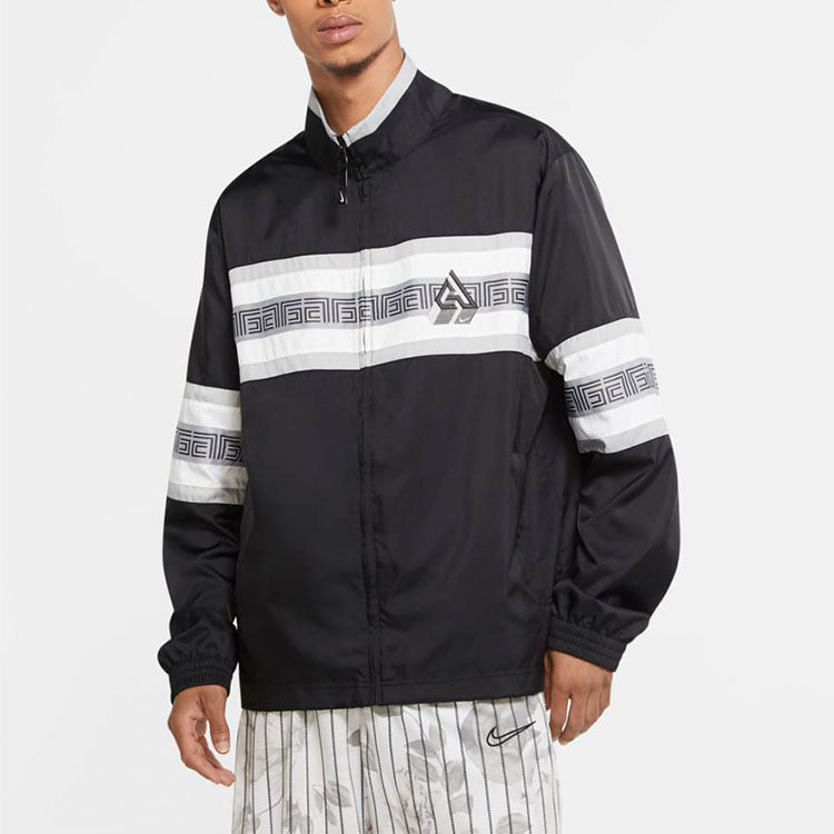 Nike Giannis Alphabet Zipper Long Sleeves Jacket 'Black' CK6246-010