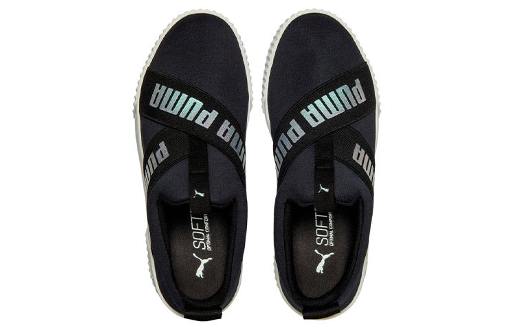 PUMA Carina Leisure Board Shoes Black/White/Blue 375966-05