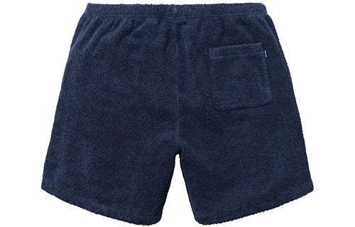 Supreme SS18 Terry Logo Short Navy Alphabet LOGO Shorts Unisex Navy Blue SUP-SS18-397