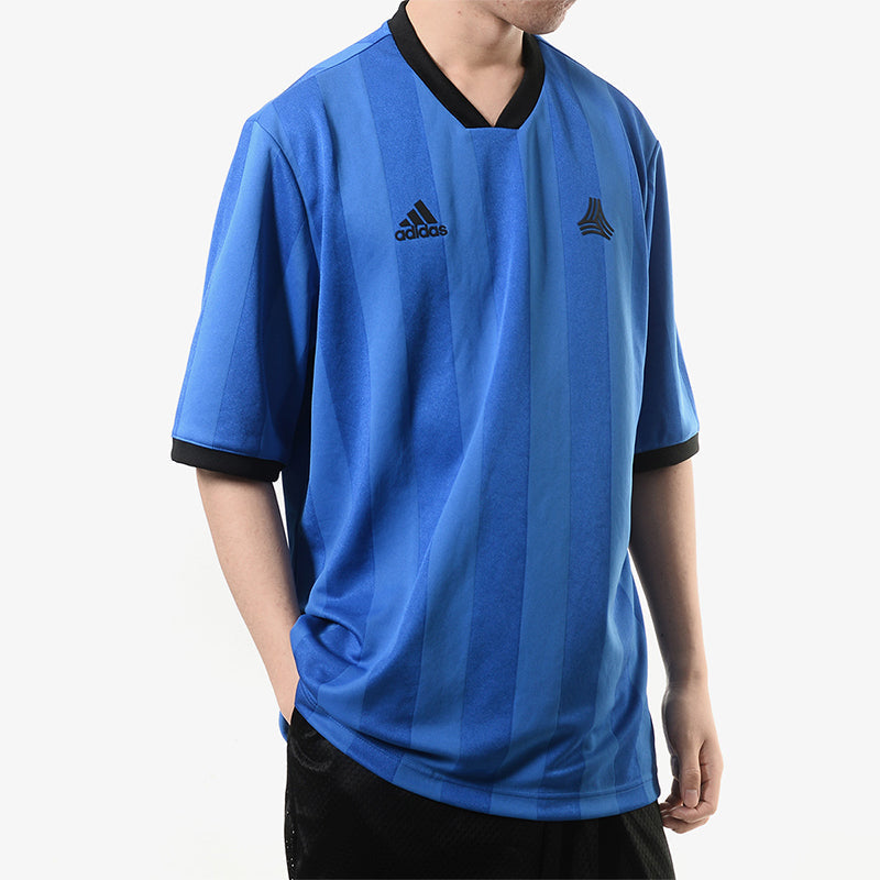 adidas Soccer/Football Sports Round Neck Short Sleeve Jersey Blue DU2656