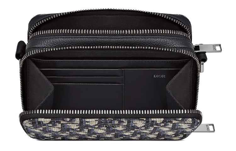 DIOR Shoulder Strap Pouch 'Beige Black Oblique Jacquard' 2OBBC119YSE-H05E