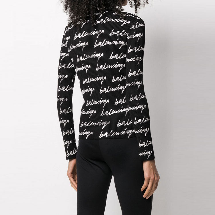 Balenciaga SS21 Boss Logo Sweateshirt Black 626194T61591070