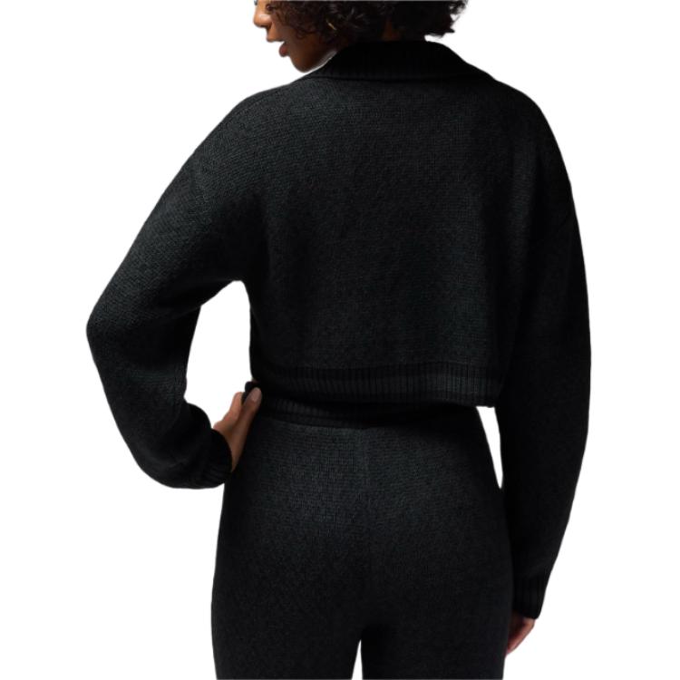 (WMNS) Air Jordan Knit Cardigan 'Black' FZ4195-010