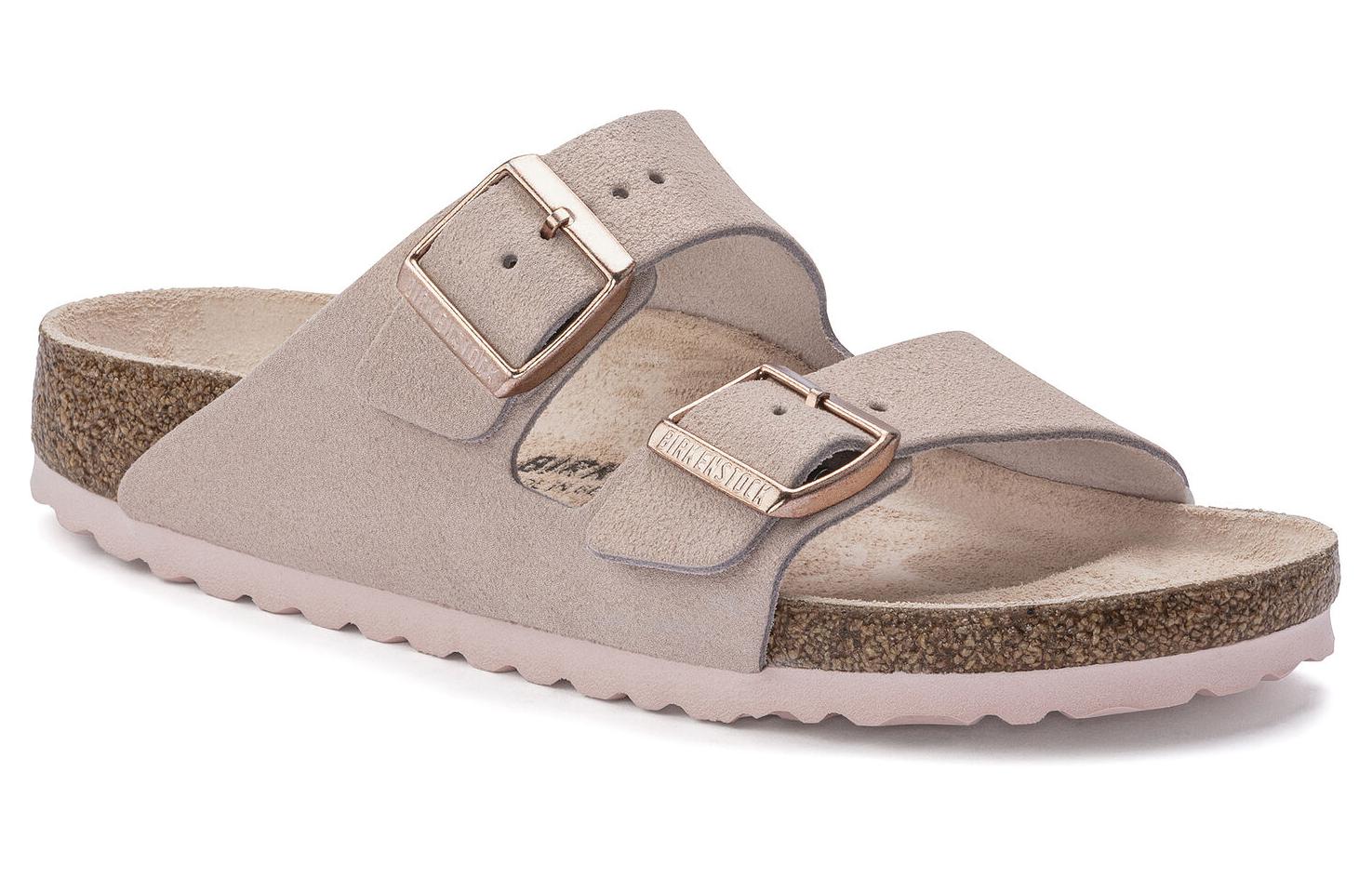 Birkenstock Arizona Suede Leather Sandals 'Light Rose' 1023535