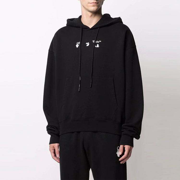 Off-White FW21 Melting Arrow Logo Print Sports Men's Black OMBB037S21FLE0021025