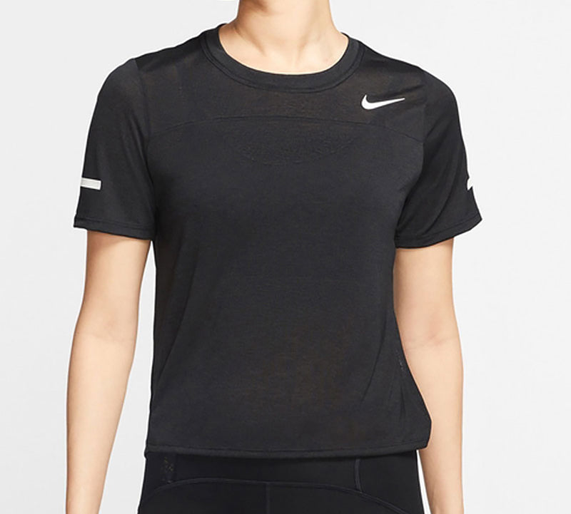 (WMNS) Nike Icon Clash Dri-Fit Quick Dry Breathable Running Short Sleeved 'Black' CJ2432-010