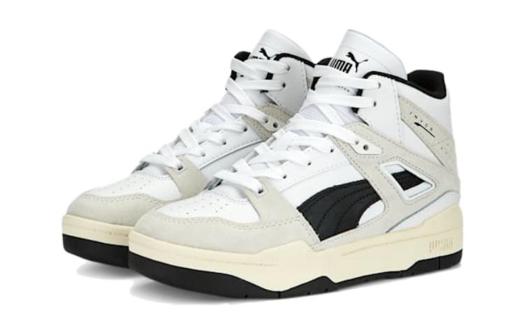 (GS) PUMA Slipstream Mid Heritage Sneakers 'White Beige Black' 393057-01
